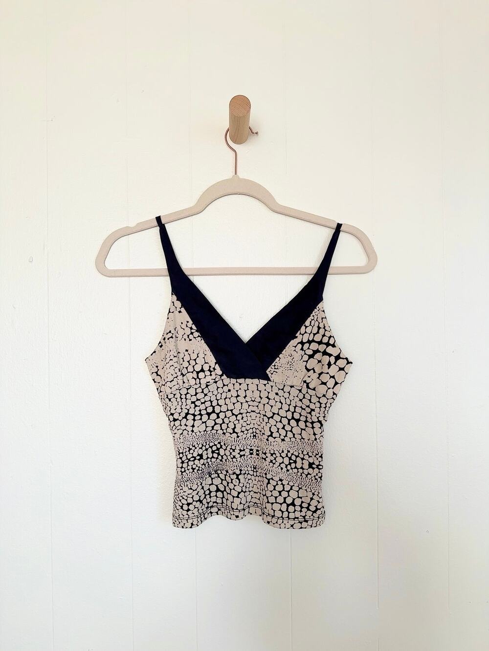 Vintage Y2K Bebe Satin-Trim V-Neck Cami Top Archival EUC Like-New XS